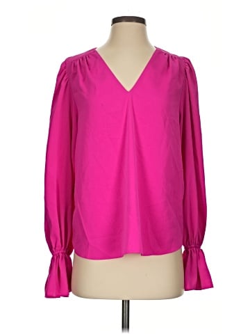 Aqua Long Sleeve Blouse (view 1)