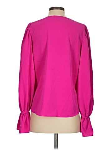 Aqua Long Sleeve Blouse (view 2)