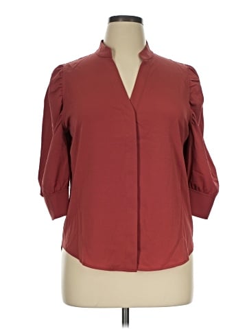 White House Black Market 3/4 Sleeve Blouse (view 1)