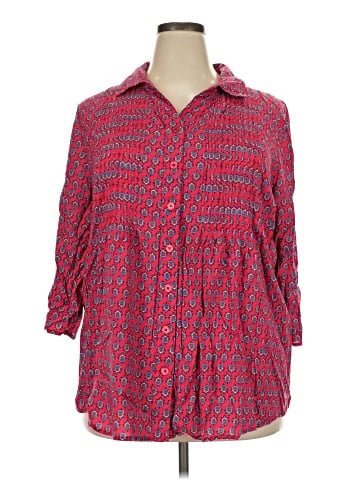 Woman Within 3/4 Sleeve Button-Down Shirt (view 1)