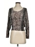 Chaser Animal Print Brown Pullover Sweater Size XS - photo 1