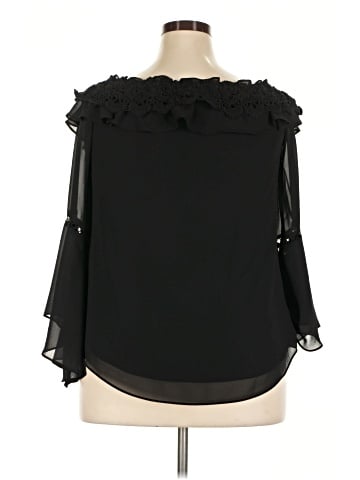 White House Black Market 3/4 Sleeve Blouse (view 2)