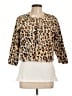 Calvin Klein 100% Polyester Animal Print Ivory Jacket Size L - photo 1