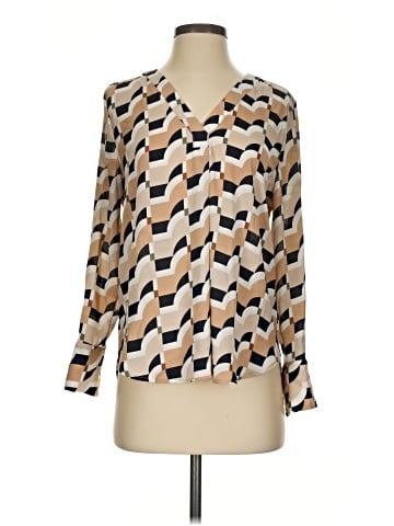 Ann Taylor Factory Long Sleeve Blouse (view 1)