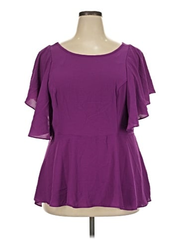 City Chic Short Sleeve Blouse (view 1)