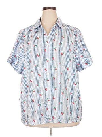 Alfred Dunner Short Sleeve Button-Down Shirt (view 1)
