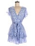 Francesca's 100% Polyester Paisley Blue Romper Size M - photo 1