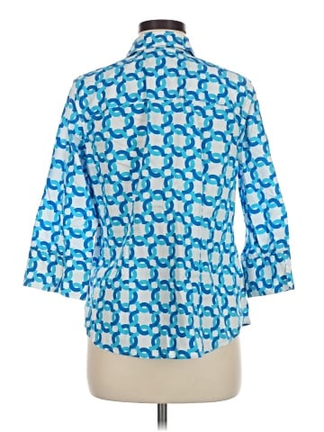 Chico's 3/4 Sleeve Button-Down Shirt (view 2)