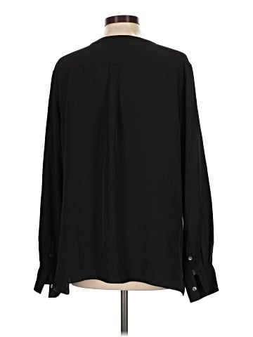 Theory Long Sleeve Silk Top (view 2)