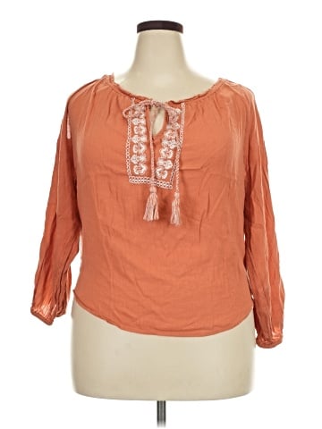 Kensie 3/4 Sleeve Blouse (view 1)