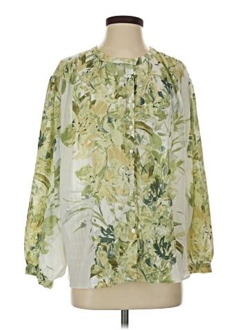Rose + Olive 3/4 Sleeve Blouse (view 1)