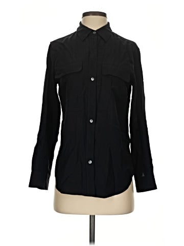 Equipment Long Sleeve Silk Top (view 1)