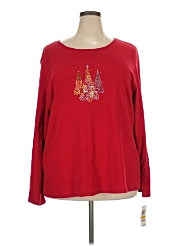 Karen Scott Long Sleeve Top (view 1)