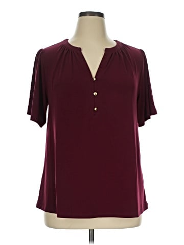 MICHAEL Michael Kors Short Sleeve Blouse (view 1)