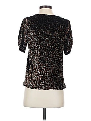 Madewell Velvet Tulip-Sleeve Ruffle Top in Petite Blooms (view 2)