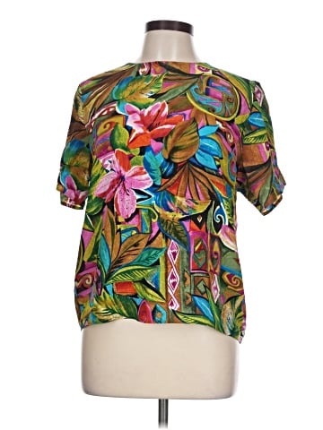 Tess Short Sleeve Silk Top (view 1)