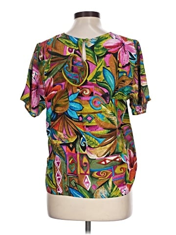 Tess Short Sleeve Silk Top (view 2)