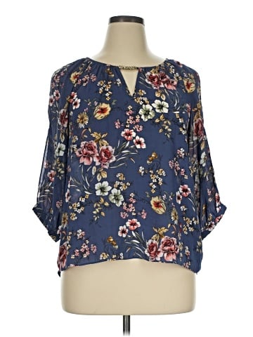 By & By 3/4 Sleeve Blouse (view 1)