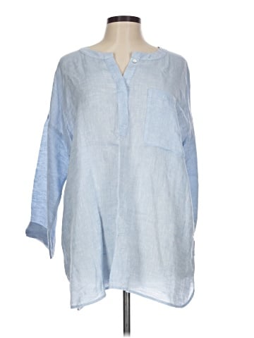 Purejill 3/4 Sleeve Button-Down Shirt (view 1)