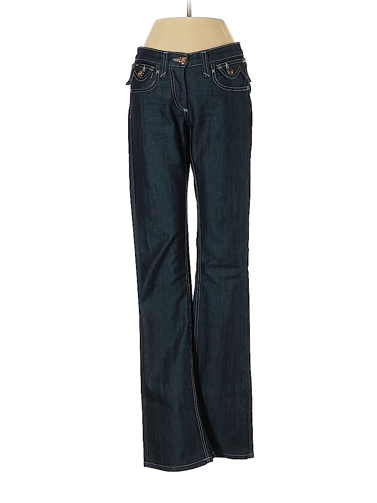 Gustto Solid Dark Blue Jeans One Size - 79% off | thredUP