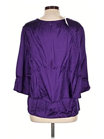 Oscar De La Renta 3/4 Sleeve Silk Top (view 2)