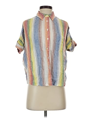 En Creme Short Sleeve Blouse (view 1)