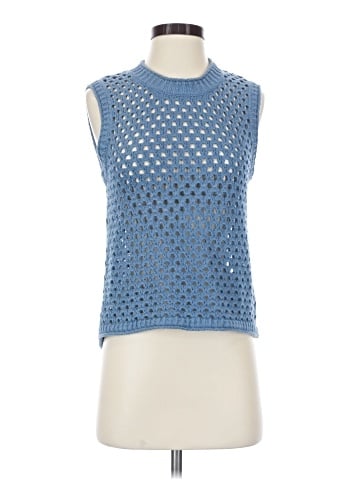 Madewell Open-Stitch Crop Sweater Vest (view 1)