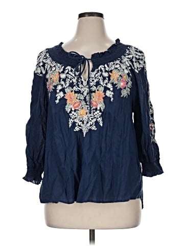 Sundance 3/4 Sleeve Blouse (view 1)