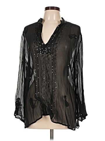 Chico's Long Sleeve Silk Top (view 1)