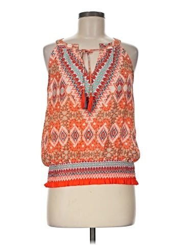Rose + Olive Sleeveless Blouse (view 1)