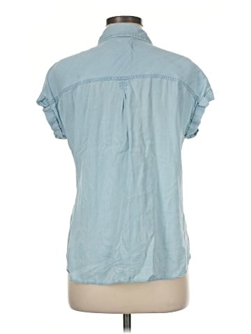 Cosmic Blue Love Short Sleeve Button-Down Shirt (view 2)