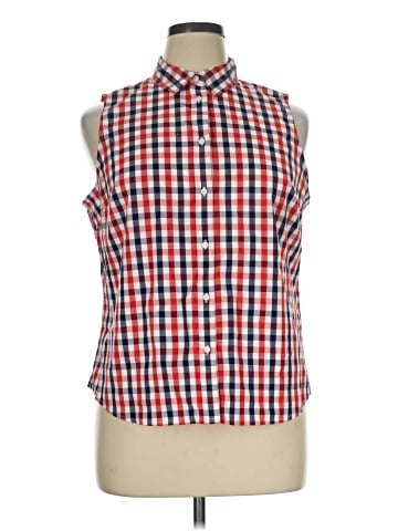 J.Crew Factory Store Sleeveless Button-Down Shirt (view 1)