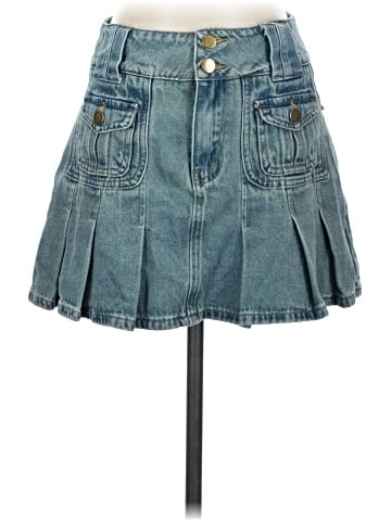 Romwe Denim Skirt (view 1)