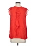DKNY 100% Polyester Red Sleeveless Blouse Size S - photo 1