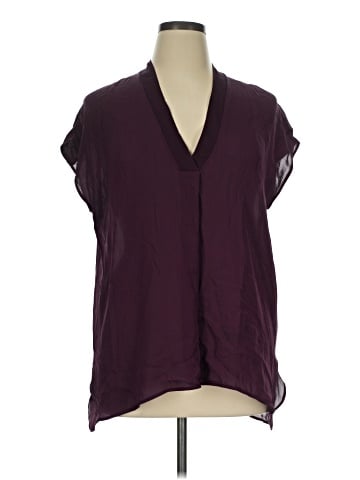 Vince. Short Sleeve Silk Top (view 1)