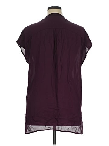 Vince. Short Sleeve Silk Top (view 2)