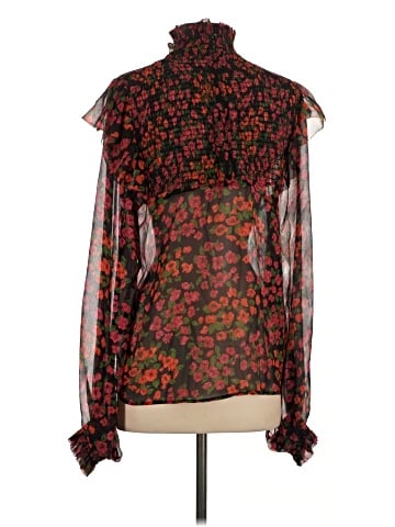 The Kooples Long Sleeve Silk Top (view 2)