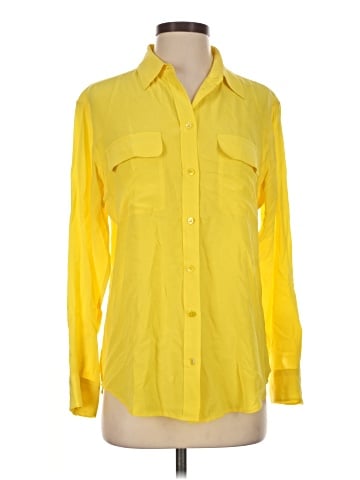 Equipment Long Sleeve Silk Top (view 1)