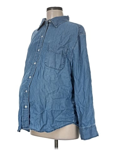 H&M Mama Long Sleeve Button-Down Shirt (view 1)
