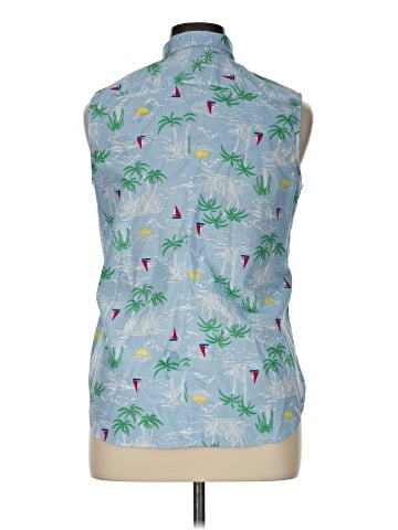 Lands' End Sleeveless Button-Down Shirt (view 2)
