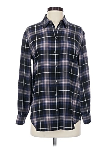 Equipment Long Sleeve Silk Top (view 1)