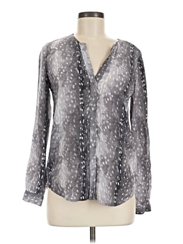 Joie Long Sleeve Silk Top (view 1)