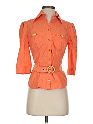 Bebe 3/4 Sleeve Button-Down Shirt (view 1)