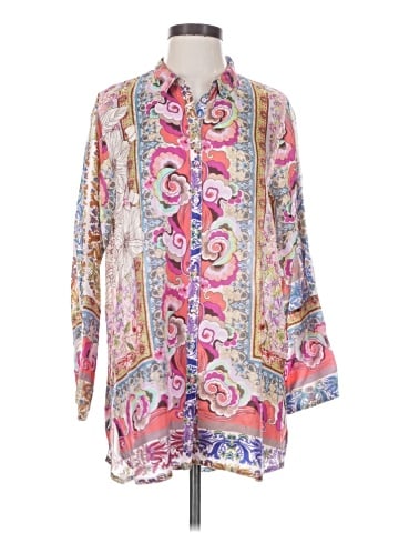 Johnny Was Long Sleeve Silk Top (view 1)