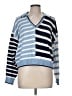 Splendid 100% Cotton Stripes Blue Pullover Sweater Size M - photo 1