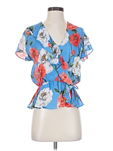Parker Short Sleeve Silk Top (view 1)
