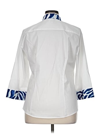 Foxcroft 3/4 Sleeve Button-Down Shirt (view 2)