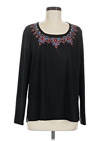 Bob Mackie Long Sleeve Blouse (view 1)