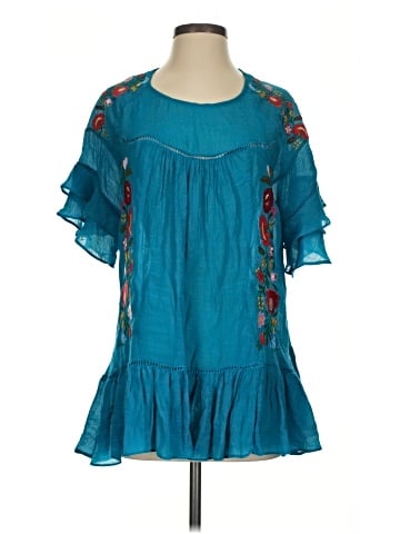 Umgee Short Sleeve Blouse (view 1)