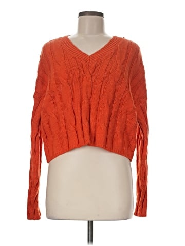 Madewell Cable-Knit V-Neck Crop Sweater (view 1)